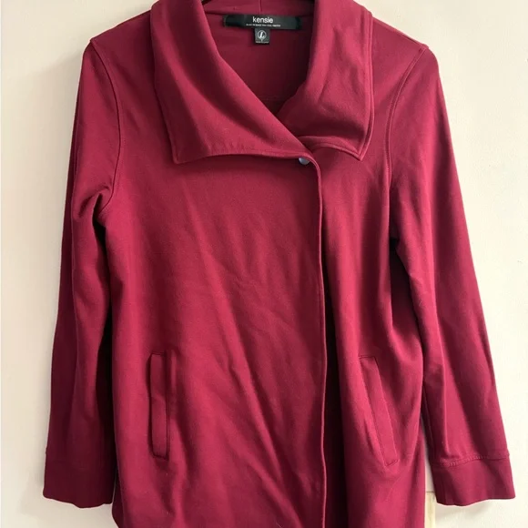 Kensie Women's Burgundy Blazer - Picture 1 of 5